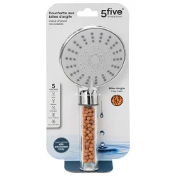 POMMEAU DE DOUCHE FILTRANT A BILLES 5 FONCTIONS