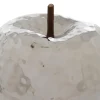 POMME CERAMIQUE PAMELA ARGENT H.14CM