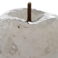 POMME CERAMIQUE PAMELA ARGENT H.14CM