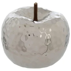 POMME CERAMIQUE PAMELA ARGENT H.14CM