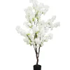 POMMIER POT PLASTIQUE NOIR H.130CM BLANC