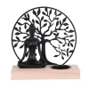 PORTE BOUGIE ZEN BOUDDHA ARBRE VIE 15X16CM