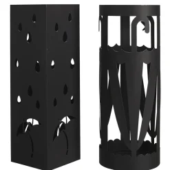 PORTE PARAPLUIES METAL NOIR H.49CM