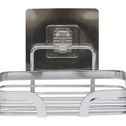 PORTE SAVON ACIER INOXYDABLE SUR CARTE ADHESIVE 3M CHROME
