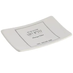 PORTE SAVON DOLOMITE IMPRIME NEO RETRO BLANC
