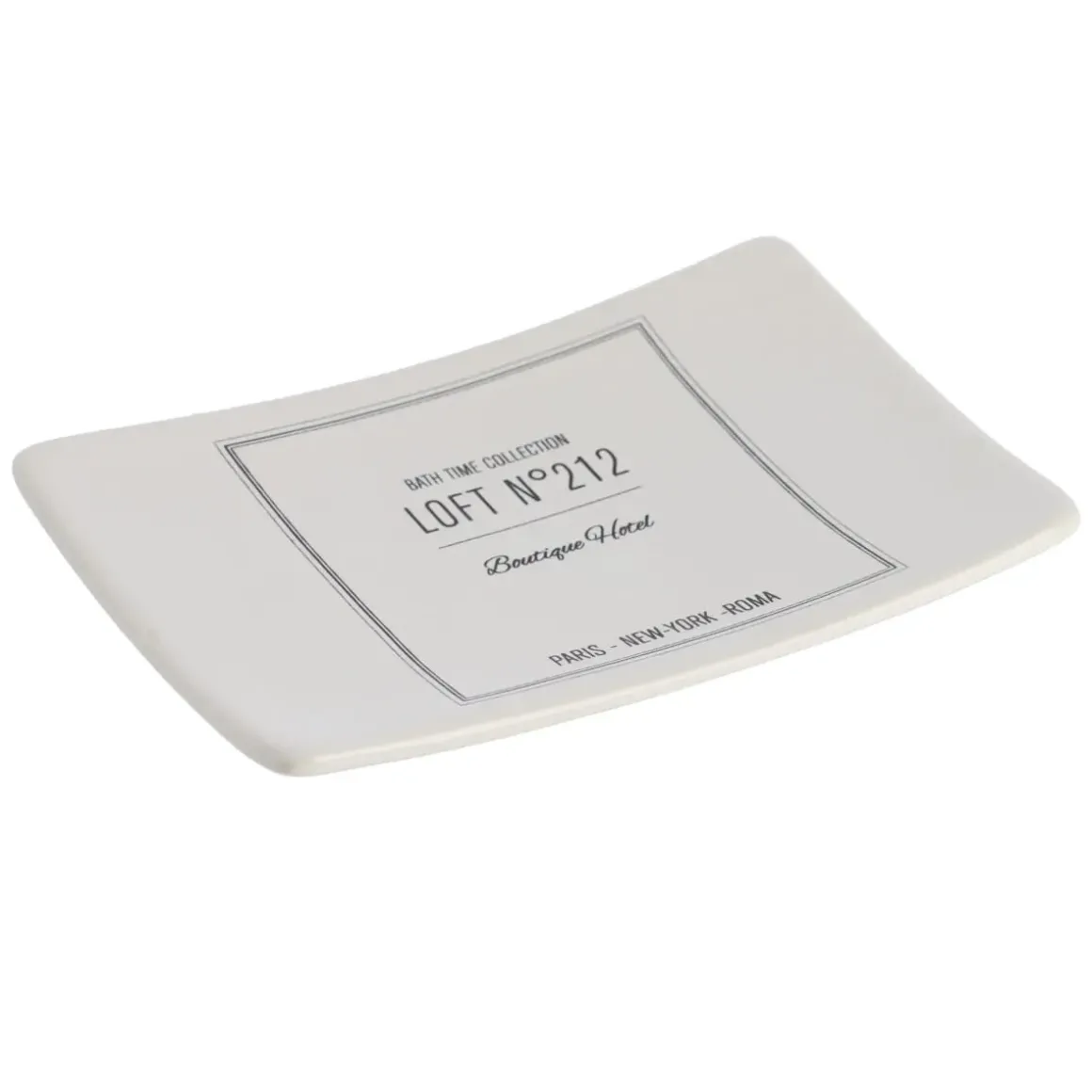 PORTE SAVON DOLOMITE IMPRIME NEO RETRO BLANC