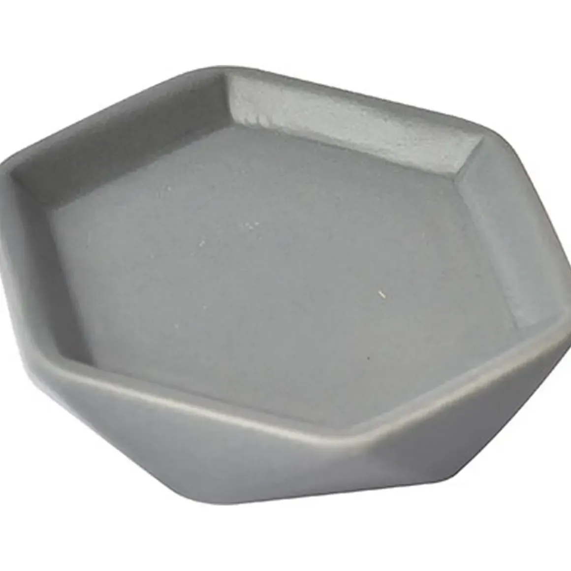 PORTE SAVON GRES FORME LOSANGE GRIS FONCE