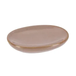 PORTE SAVON GRES LAQUE CARAMEL