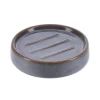 PORTE SAVON GRES ROND BLEU