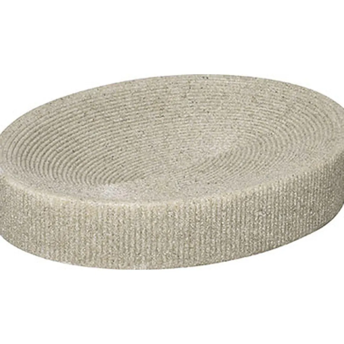 PORTE SAVON POLYRESINE OVAL STRIE NATUREL