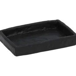 PORTE SAVON POLYRESINE RECTANGULAIRE EFFET PIERRE NOIR