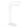 PORTE SERVIETTES METAL 2 BARRES BLANC