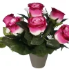 POT BOUTONS DE ROSES 27CM