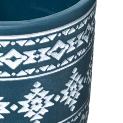 POT CIMENT HACIENDA TERRACOTTA OU BLEU D11 X10CM