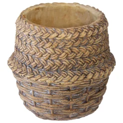 POT CIMENT SEAGRASS H.20.5CM