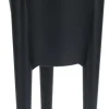 POT FLEUR SUR PIEDS ANTHRACITE 34X64CM