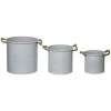 POT METAL HOUSE VERT OU BLANC D.30X30CM