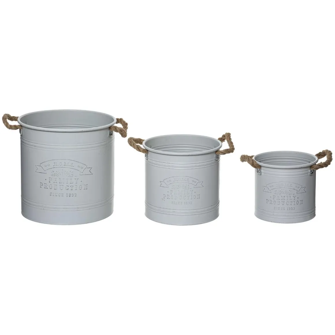 POT METAL HOUSE VERT OU BLANC D.30X30CM