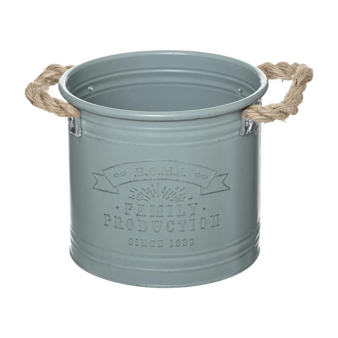 POT METAL HOUSE VERT OU BLANC D.30X30CM