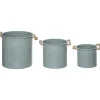 POT METAL HOUSE VERT OU BLANC D.25X23CM