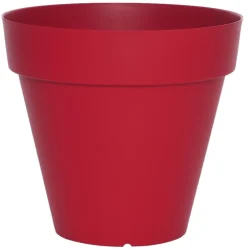 POT PATIO ROND D.50CM ROUGE 50L