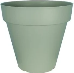 POT PATIO ROND D.40CM VERT ARGILE 25L
