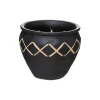POT RAFIA NOIR CUBA D.22.5X19.5CM