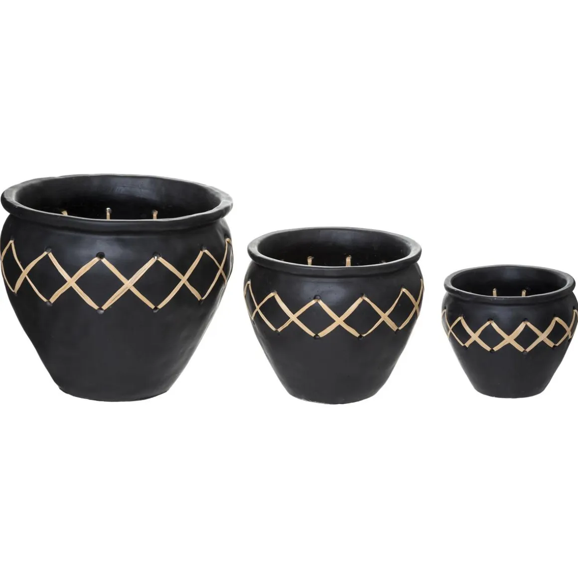 POT RAFIA NOIR CUBA D.22.5X19.5CM