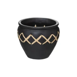 POT RAFIA NOIR CUBA D.22.5X19.5CM