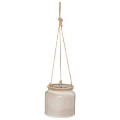 POT SUSPENDU CERAMIQUE REACTIVE BOTANIC BLANC D.14CM