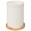 POT USTENSILES NATUREO CERAMIQUE PLATEAU BAMBOU BLANC