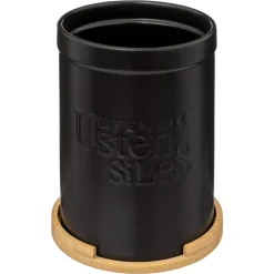 POT USTENSILES NATUREO CERAMIQUE PLATEAU BAMBOU NOIR