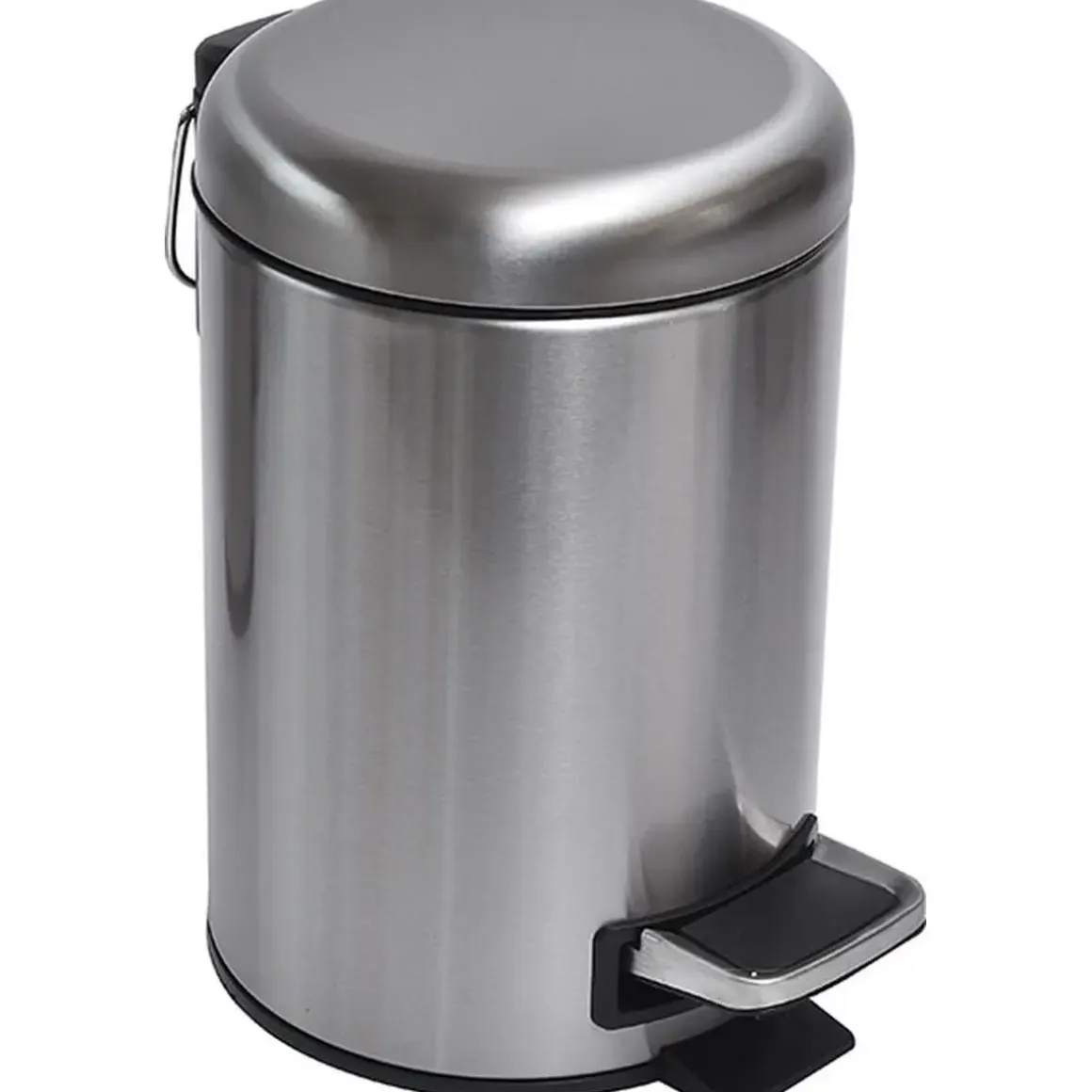 POUBELLE ACIER INOXYDABLE 3 L FREIN DE CHUTE CHROME