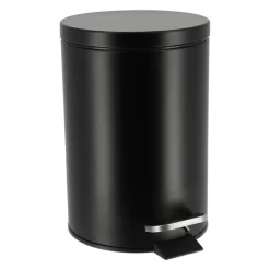 POUBELLE ACIER INOXYDABLE RONDE 3L NOIR