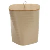 POUBELLE DESIGN COUVERCLE BAMBOU 6L BEIGE