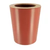 POUBELLE METAL EVASEE COUVERCLE BAMBOU 5L TERRACOTTA