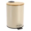 POUBELLE METAL FREIN DE CHUTE 3L TAUPE BAMBOU