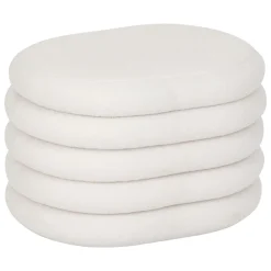 POUF COFFRE BOUCLETTE GIULIA BLANC