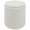 POUF COFFRE BOUCLETTE KAYDI BLANC