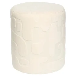 POUF DELOR DEC BLANC