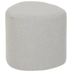 POUF GALET BOUCLETTE ESTRIA GRIS D.39X39CM