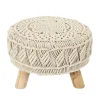 POUF MACRAME PIED 40X30CM