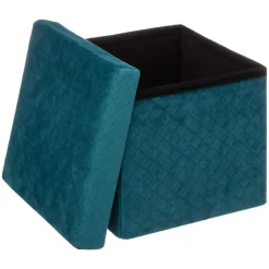 POUF PLIABLE BLEU 31X31CM