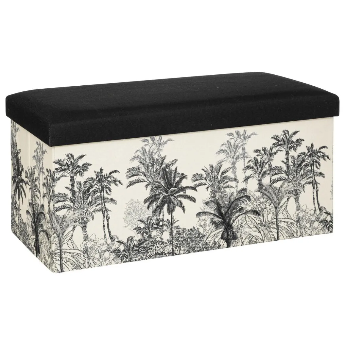 POUF PLIABLE DOUBLE BENICIO NOIR BLANC