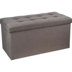 POUF PLIABLE DOUBLE GRIS LYSANDRE