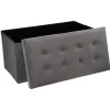 POUF PLIABLE DOUBLE VELOURS GRIS LYSANDRE