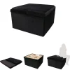 POUF PLIABLE 3 EN 1  TABLE POUF COFFRE NOIR 76X76