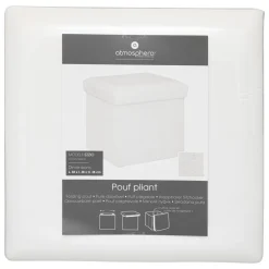 POUF PLIABLE FOURRURE EZZIO BLANC
