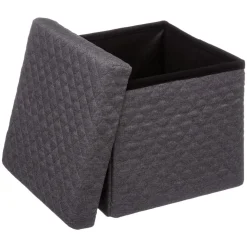 POUF PLIABLE GRIS FONCE 31X31CM