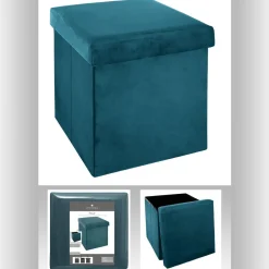 POUF PLIABLE VELOURS CANARD TESS